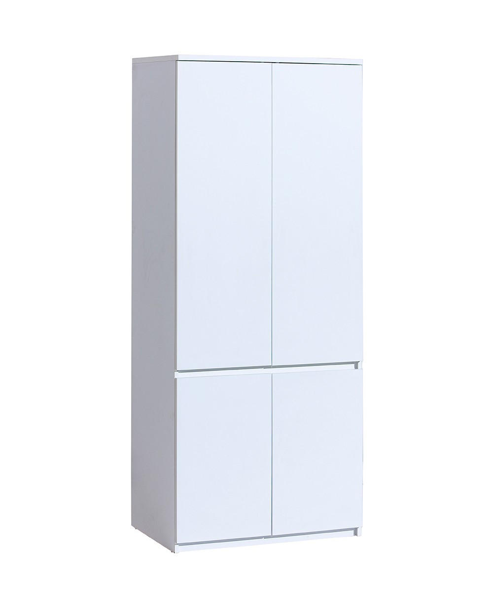 DREHTÜRENSCHRANK KRYOS 80,1/195,2/52cm 2-türig Weiß - Weiß, Holzwerkstoff (80.1/195.2/52cm) - MASSENO