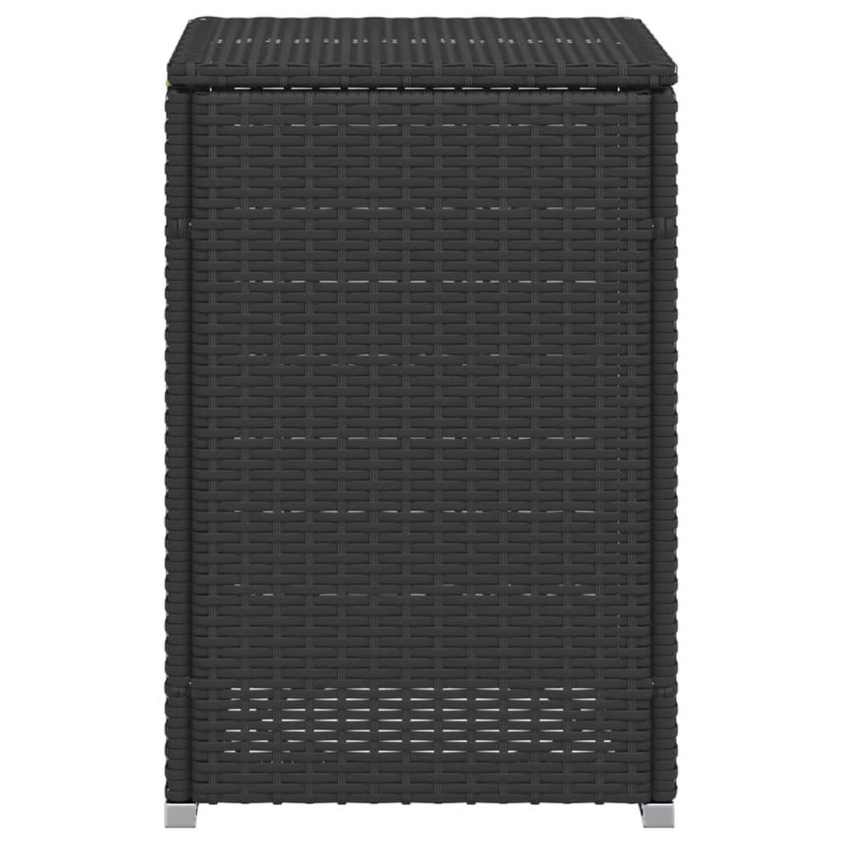 PROPAN-TANK-VERSTECKTISCH Schwarz 40/40/60 Cm Poly Rattan - Schwarz, Kunststoff (40/40/60cm) - vidaXL