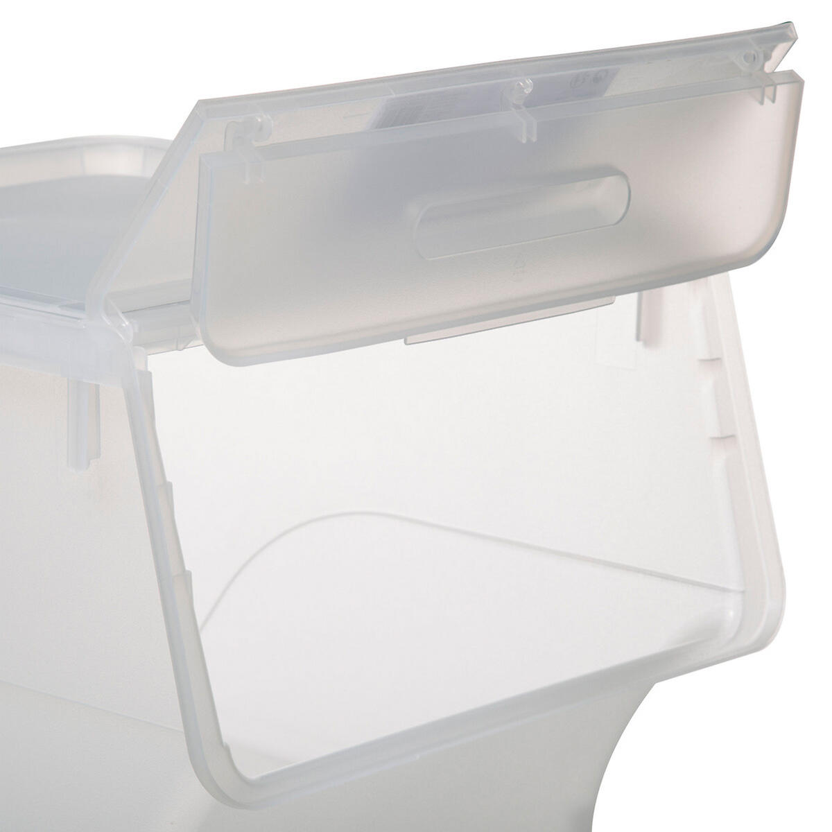 AUFBEWAHRUNGSBOX mit Frontklappe, PP-Kunststoff, Transparent, 34 Liter - Transparent, Kunststoff (38/31/46cm) - 5five Simply Smart