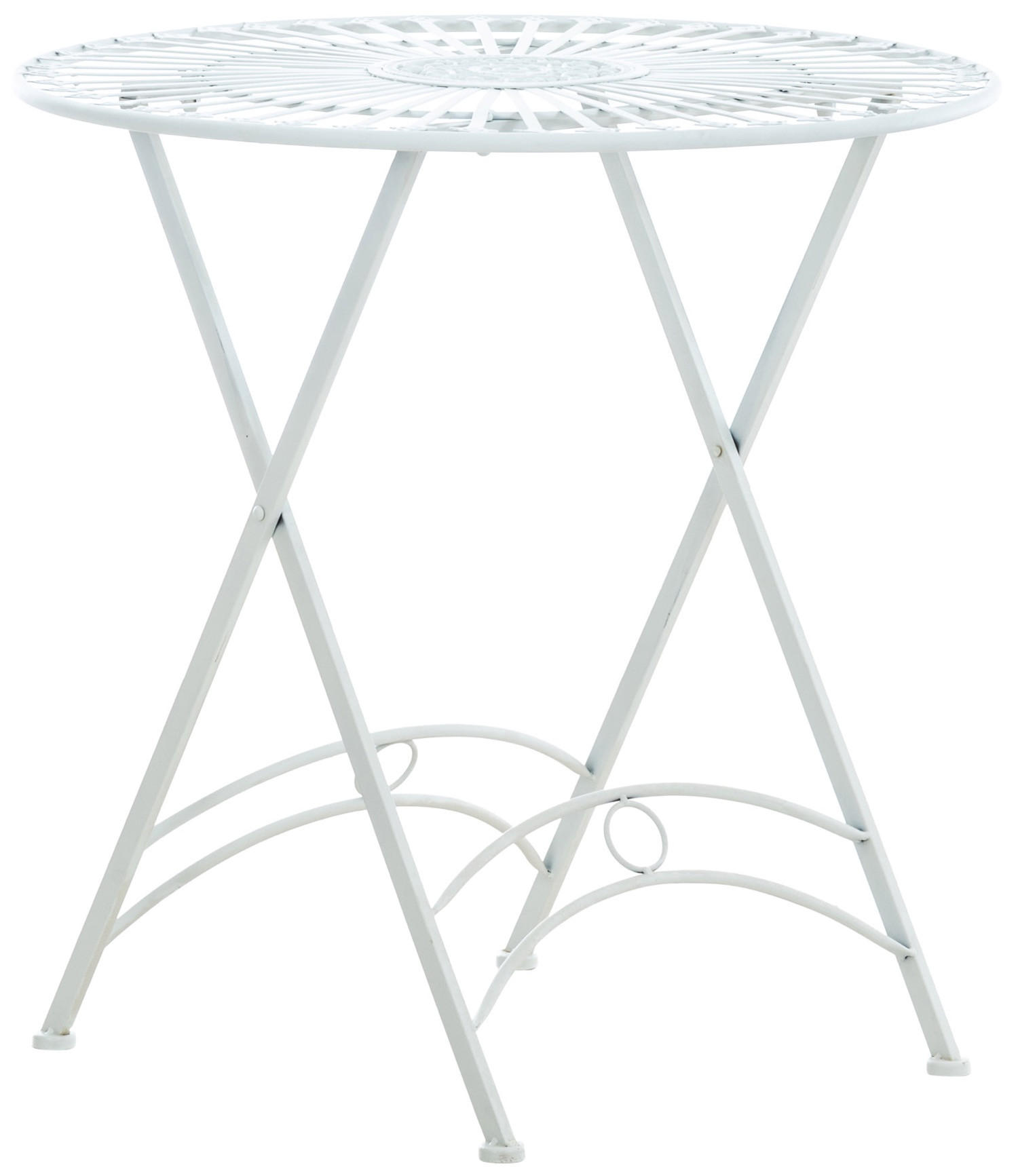 TPFGarden Gartentisch Weiß 71x71x71 cm