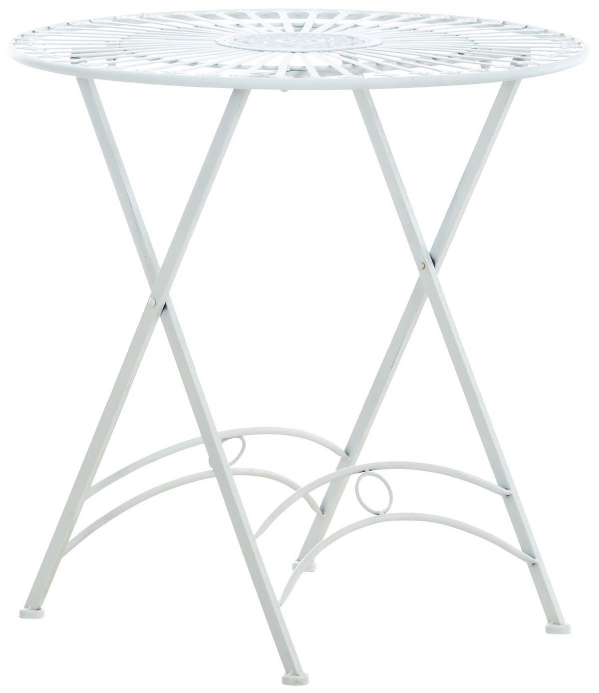 GARTENTISCH Thegel weiß - Weiß, Metall (71/71/71cm) - TPFGarden