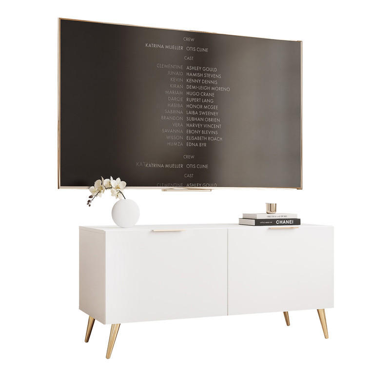 TV-LOWBOARD ANGEL Weiß stehend mit LED-Beleuchtung 100 cm - Weiß, Holzwerkstoff (100/49/40cm) - Idohome