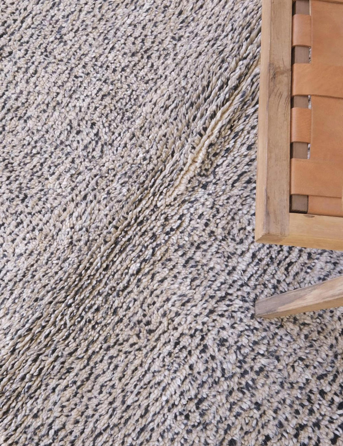 BERBERTEPPICH aus reiner Wolle 112x 133 cm - Weiß, Naturmaterialien (112/133cm) - AFK Living