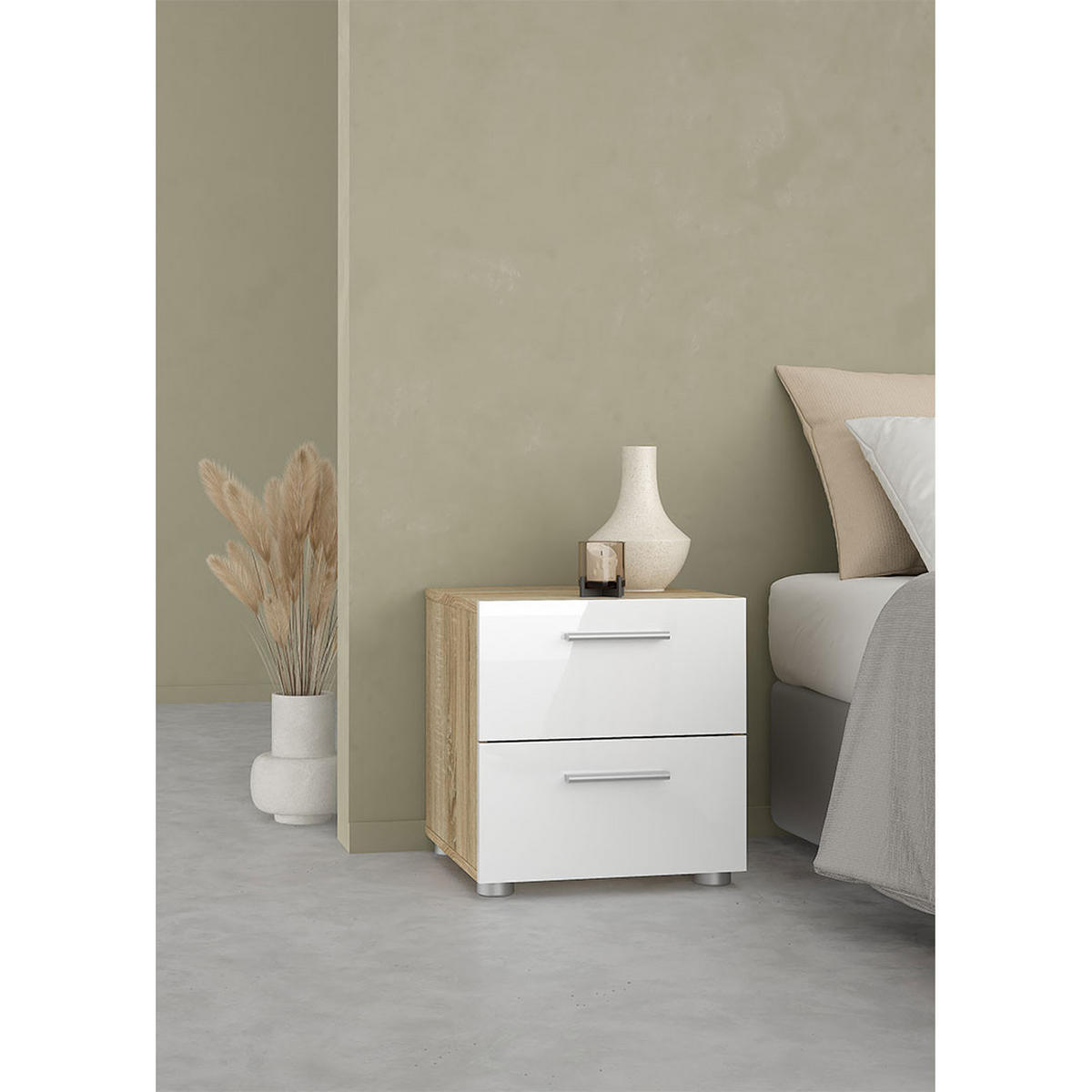 NACHTTISCH, Pepe, Eiche, Holzwerkstoff, 40 x 41 x 43 cm - Eichefarben, Holzwerkstoff (40/43/41cm) - ebuy24