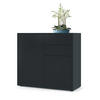 KOMMODE Ben Front in Schwarz matt - Schwarz, Holzwerkstoff (79/74/36cm) - Vladon