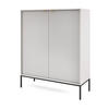 HIGHBOARD Nova Grau / Schwarz 104 / 39 / 125cm - Schwarz/Grau, Holz/Holzwerkstoff (104/125/39cm) - Feldmann-Wohnen