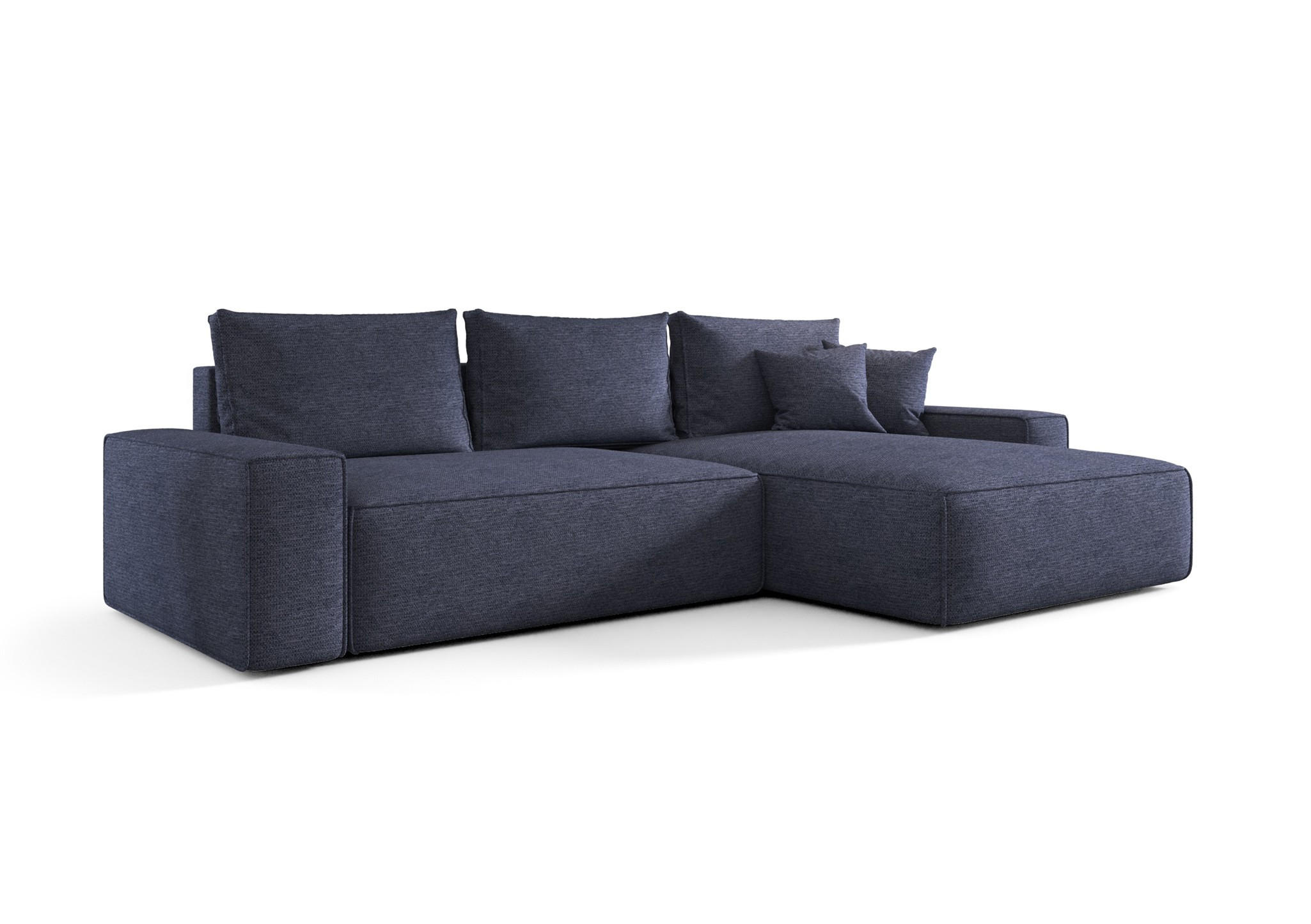 ECKSOFA Walken Mit Schlaffunktion - Blau, Holzwerkstoff/Textil (280/185cm) - Fun Möbel