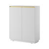HIGHBOARD MAESTRO 104/127/39 cm mit 2 Türen Weiß - Weiß, Holzwerkstoff (104/127/39cm) - MASSENO