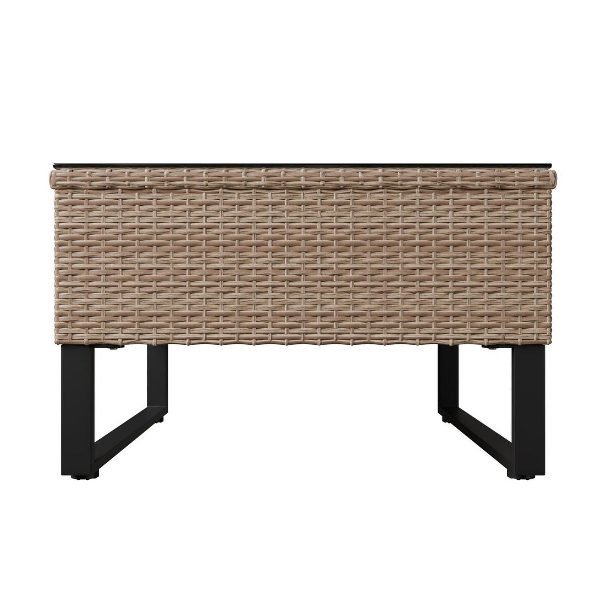 LOUNGEGARNITUR Santorini creme / sand - Beige, Kunststoff/Metall - Juskys