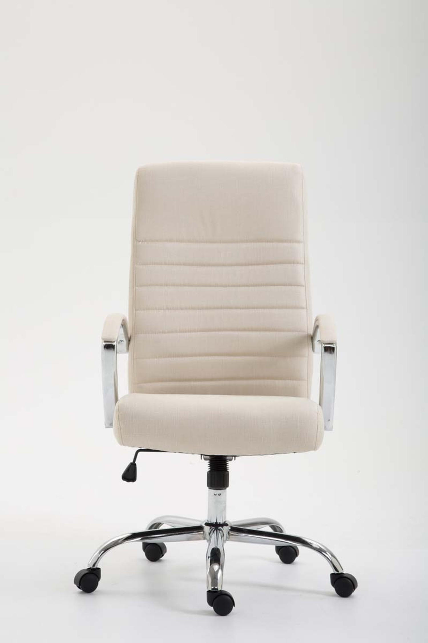 BÜROSTUHL Vallon, Stoff Creme - Creme, Textil/Metall (60/118/68cm) - TPFLiving