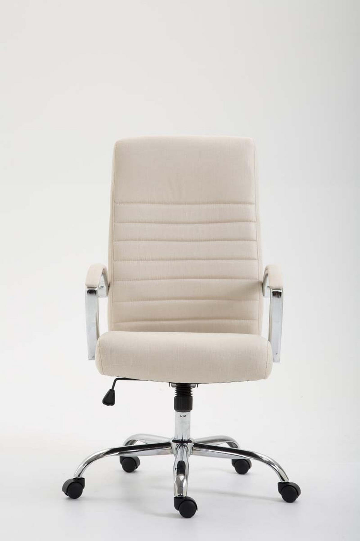 BÜROSTUHL Vallon, Stoff Creme - Creme, Textil/Metall (60/118/68cm) - TPFLiving
