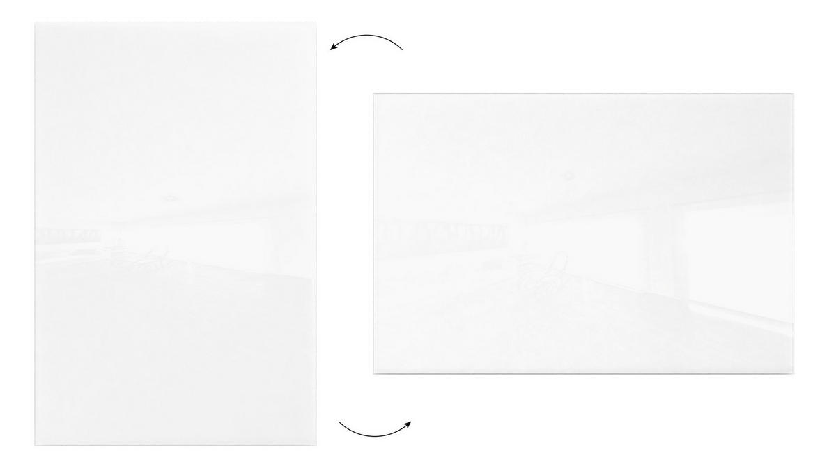 GLASBOARD - Premium SUPERWHITE Perlweiß 60x40cm - Weiß, Glas (60/40/0.7cm) - ALLboards