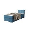 BOXBETT ZILANO 1 mit Matratze H3 und Topper 80x200 Cosmic 5 links - Blau, Holz/Textil (80/200cm) - Bedante