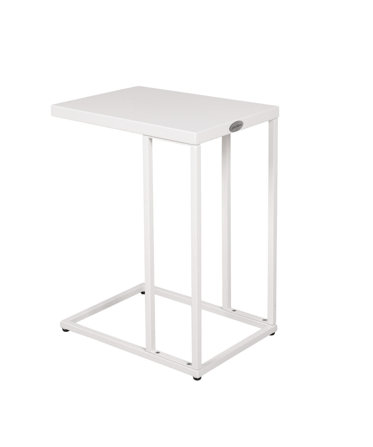 BEISTELLTISCH Ines Stahl Weiß 56x31x43cm - Weiß, Metall (43/31/56cm) - DELUKE