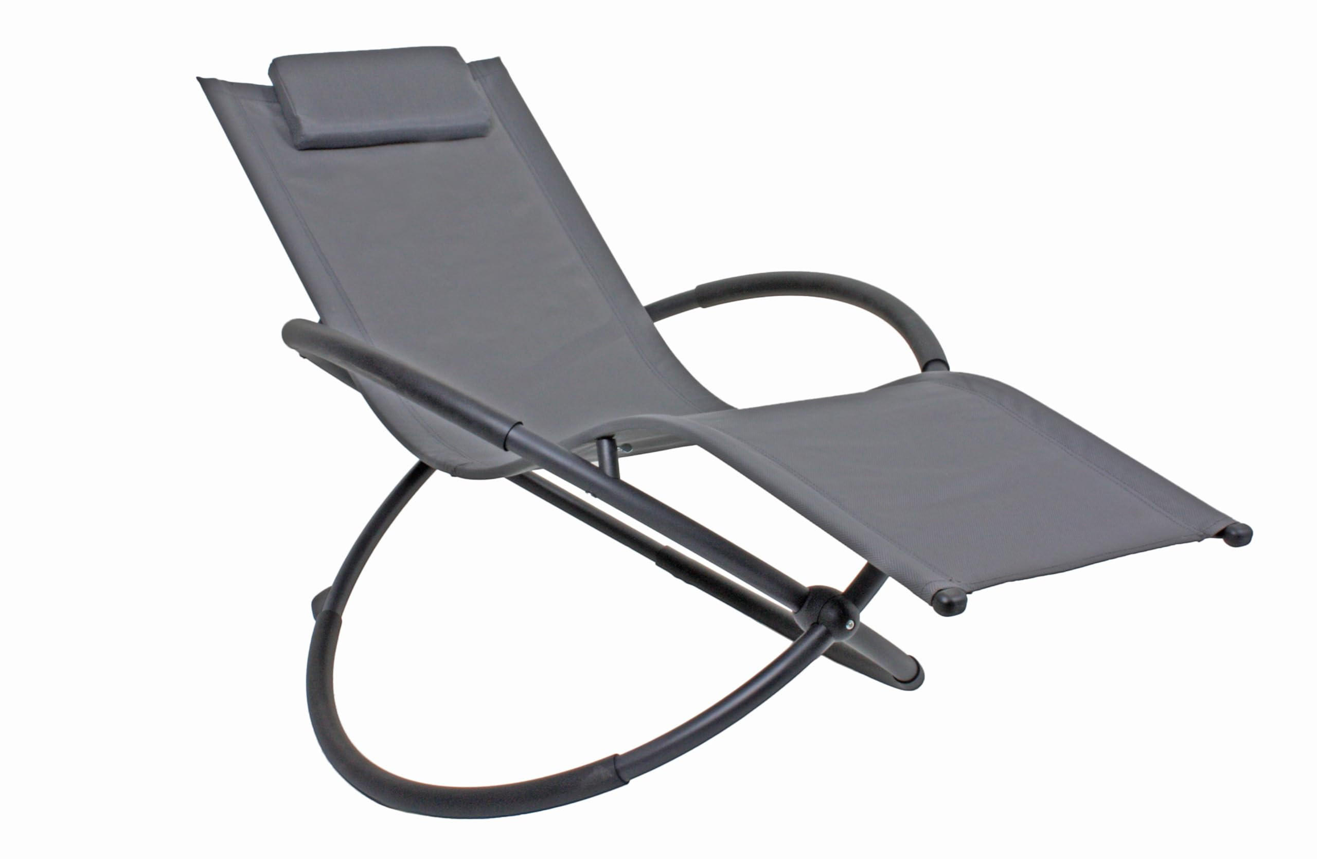 SCHAUKELLIEGE Amira Stahl Grau Kunststoff Sonnenliege - Grau, Kunststoff (78/105/162cm) - DELUKE