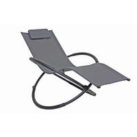SCHAUKELLIEGE Amira Stahl Grau Kunststoff Sonnenliege - Grau, Kunststoff (78/105/162cm) - DELUKE