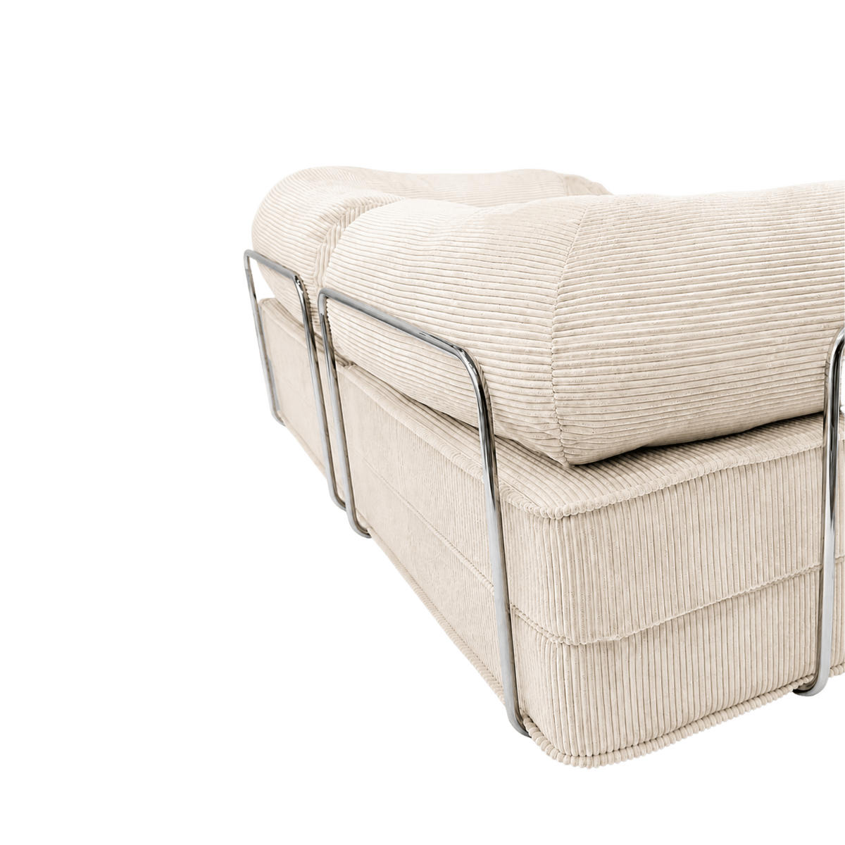 PREMIUM Design Sofa für zeitgenössische Innenräume Creme - Creme, Textil (200/70/100cm) - SURB