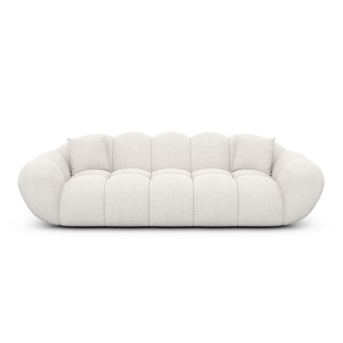 3-SITZER-SOFA Liva Weiß Strukturstoff - Weiß, Textil (223/70/93cm) - VAROYAL
