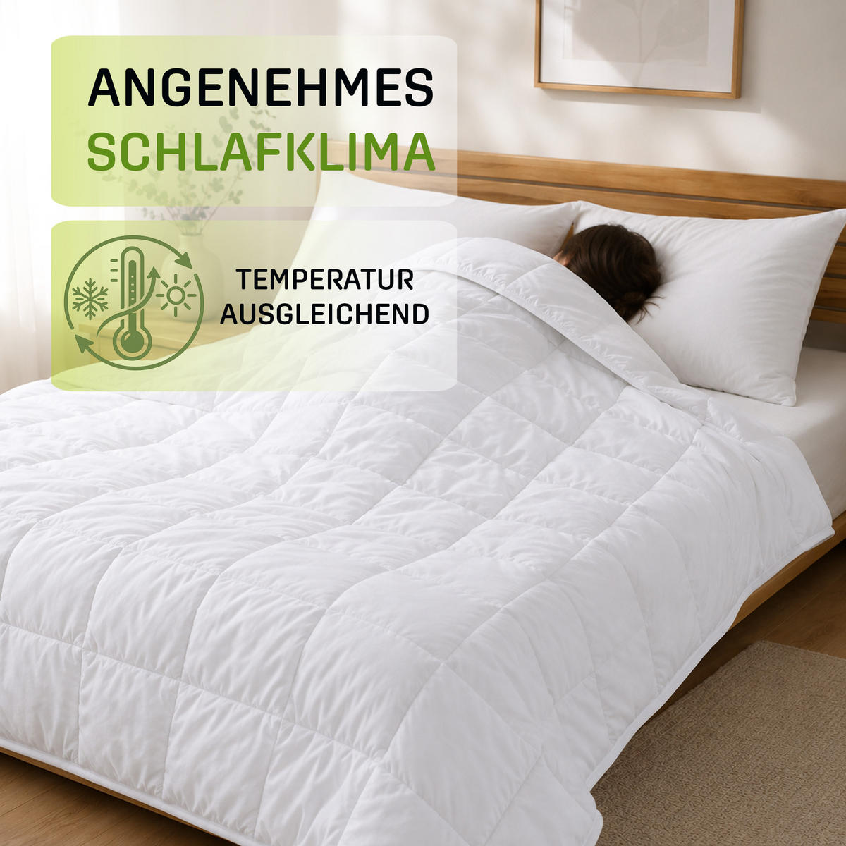 STEPPBETT 4 Jahreszeiten 155x220cm - Weiß, Textil (155/220cm)