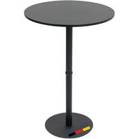 STEHTISCH rund Ø 75cm CAHNI - Metall Gestell | 110x75cm HxB, Schwarz - Schwarz, Metall (75/75/110cm) - DELUKE