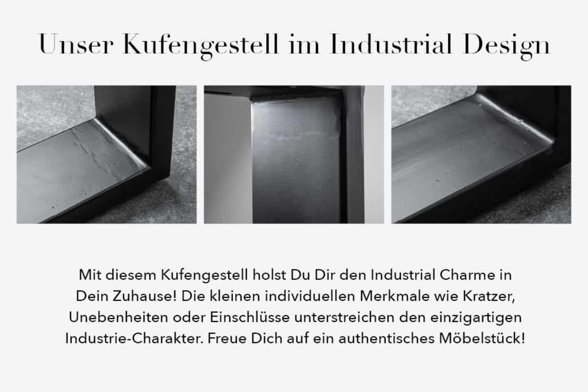 ESSTISCH GENESIS Akazie Braun 200cm - Schwarz/Braun, Holz/Metall (100/200/76cm) - riess-ambiente