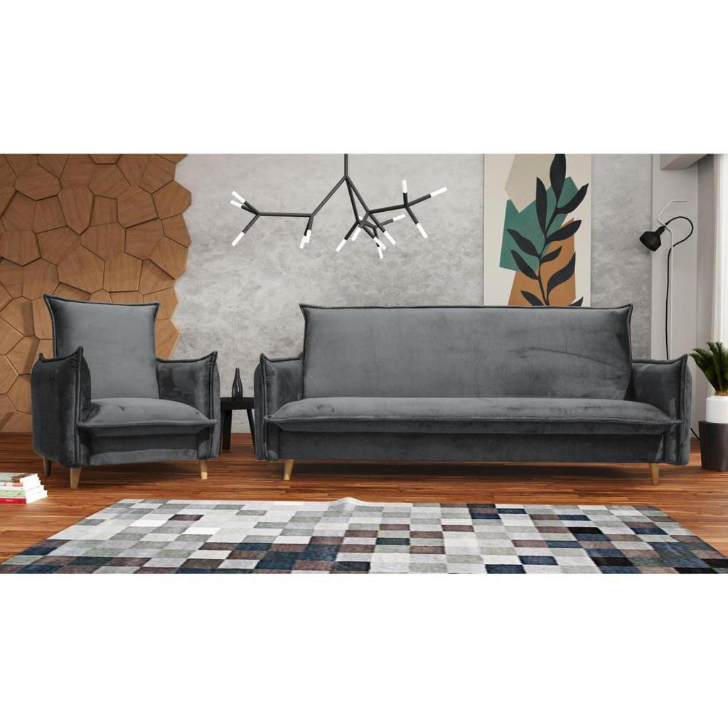 Thumbnail - Beautysofa Relaxsessel, Dunkelgrau, Textil, 84x95x88 cm, Wohnzimmer, Sessel, Polstersessel