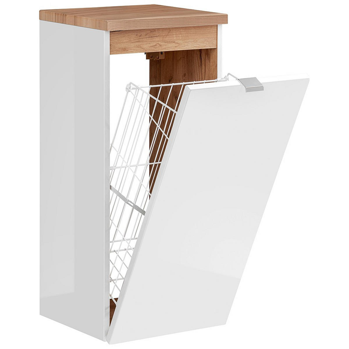 BADMÖBEL-SET 3-TLG. Toskana-56 - Weiß, Holzwerkstoff (135/190/46cm) - Lomado