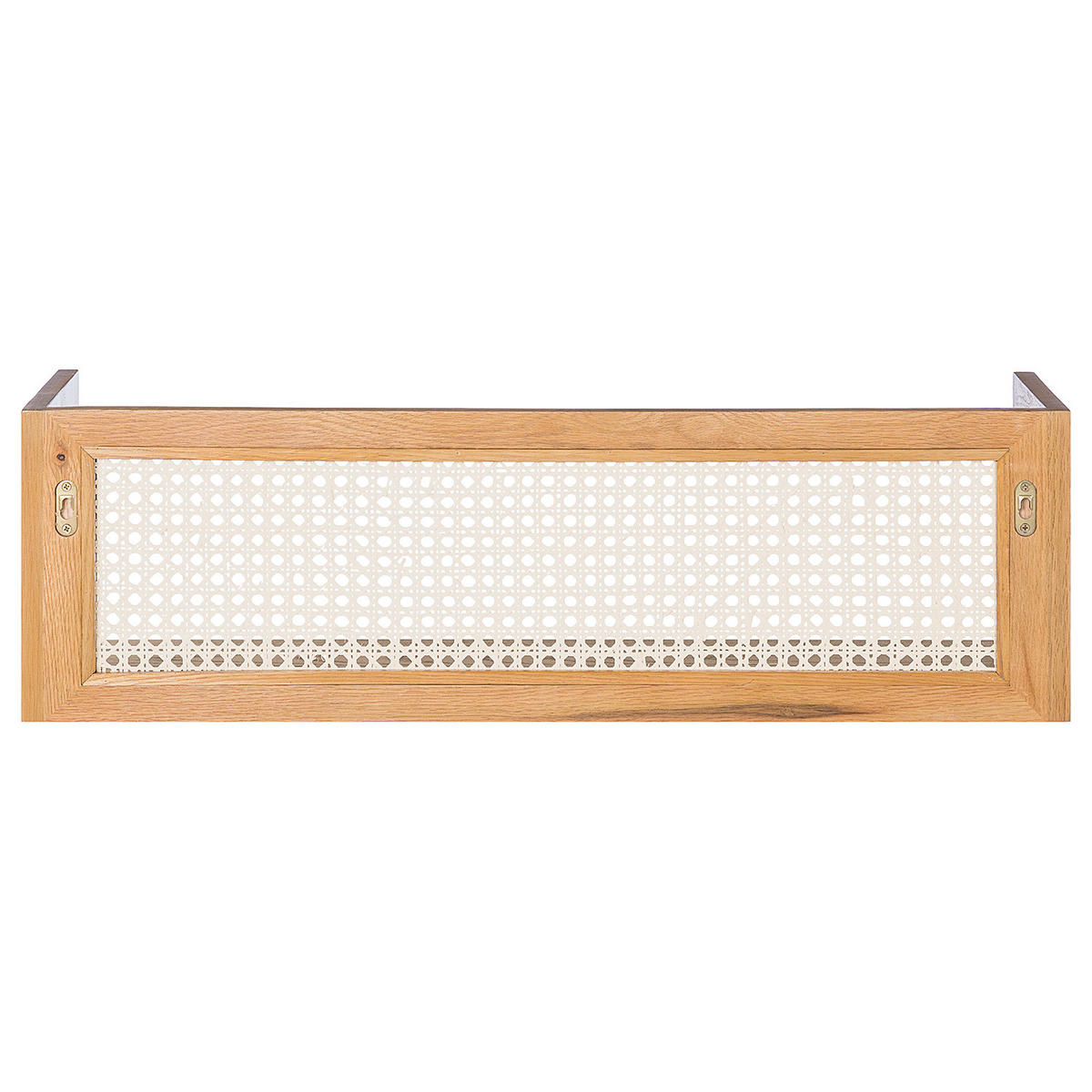 WANDREGAL - Wiener Geflecht / Echtholzfurnier - Eichefarben, Naturmaterialien (80/24/22cm) - home24