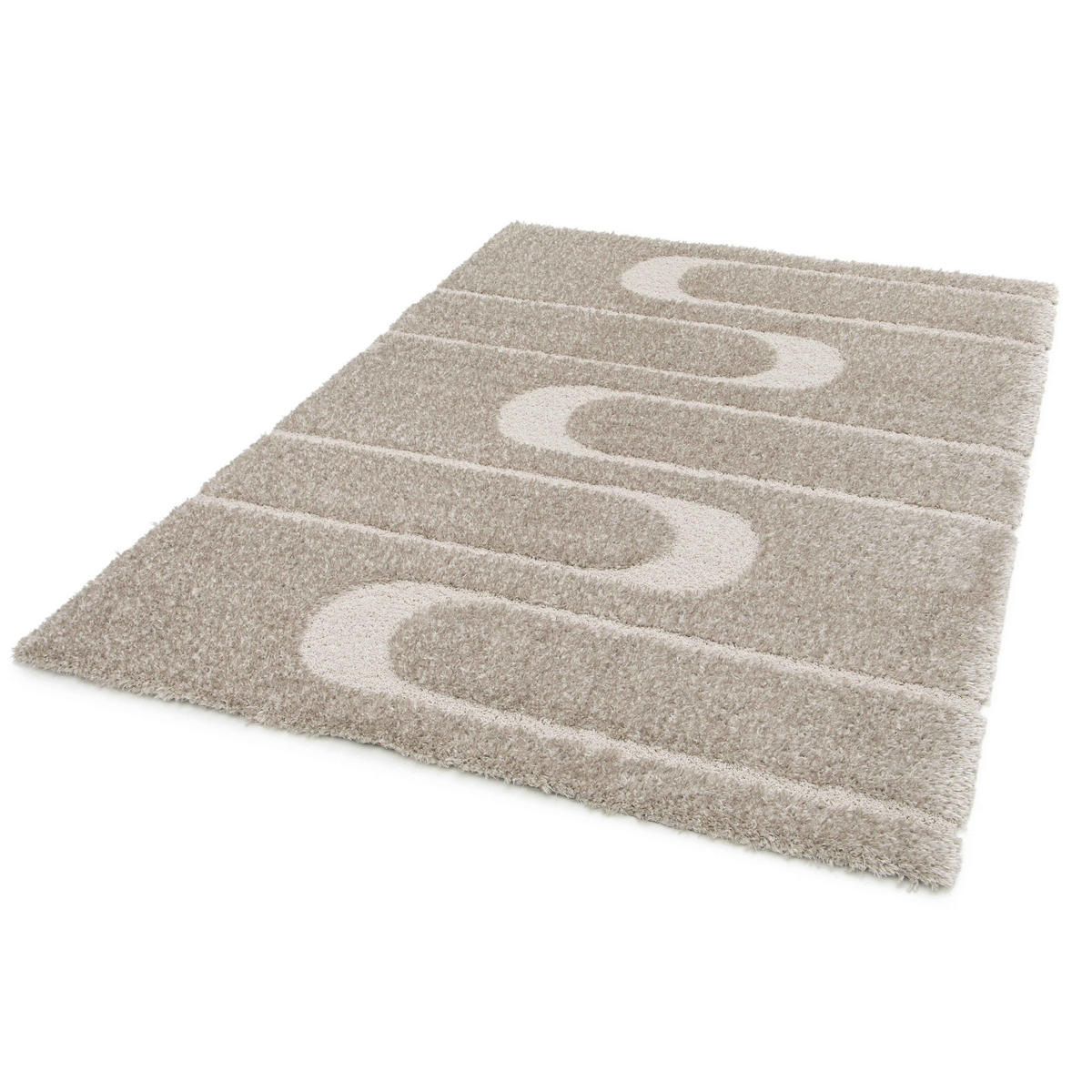 TEPPICH, Taupe - Taupe, Textil (160/230cm) - Oviala