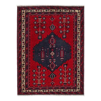 ORIENTTEPPICH handgeknüpft Afshar Rot 212/156 cm Schurwolle - Rot, Textil (156/212cm) - Looma