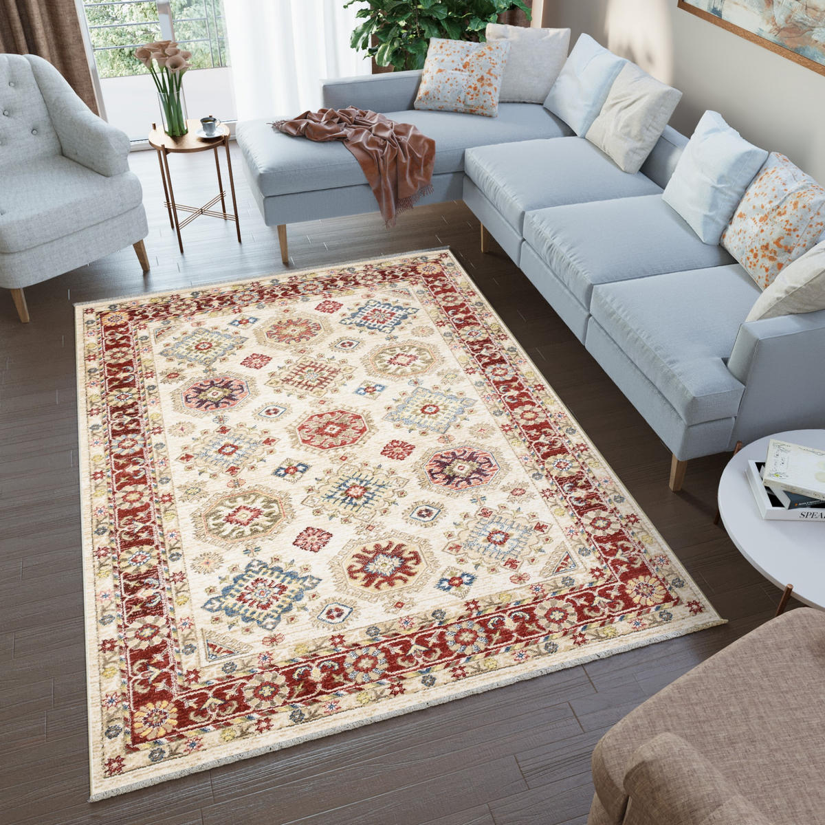 TEPPICH RIVIOLI Creme 80/150 cm - Creme, Textil (80/150cm) - Tapiso