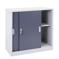 AKTENSCHRANK Grau - Grau, Metall (90/90/45cm) - MCW