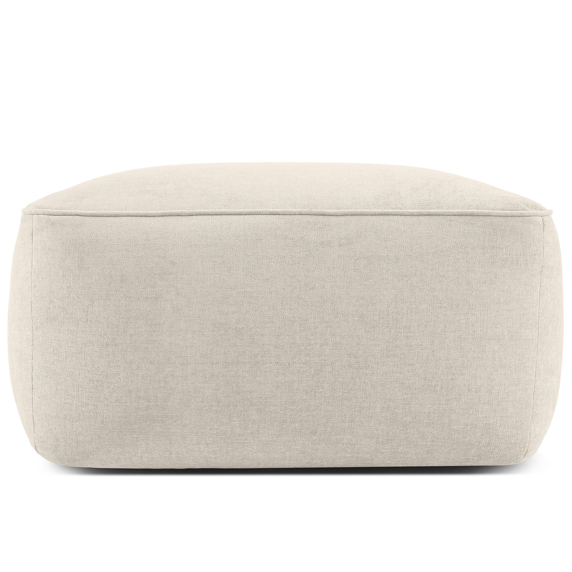 SITZHOCKER FUBBO, Ecru - Ecru, Holz/Holzwerkstoff (80/44/80cm) - KONSIMO®