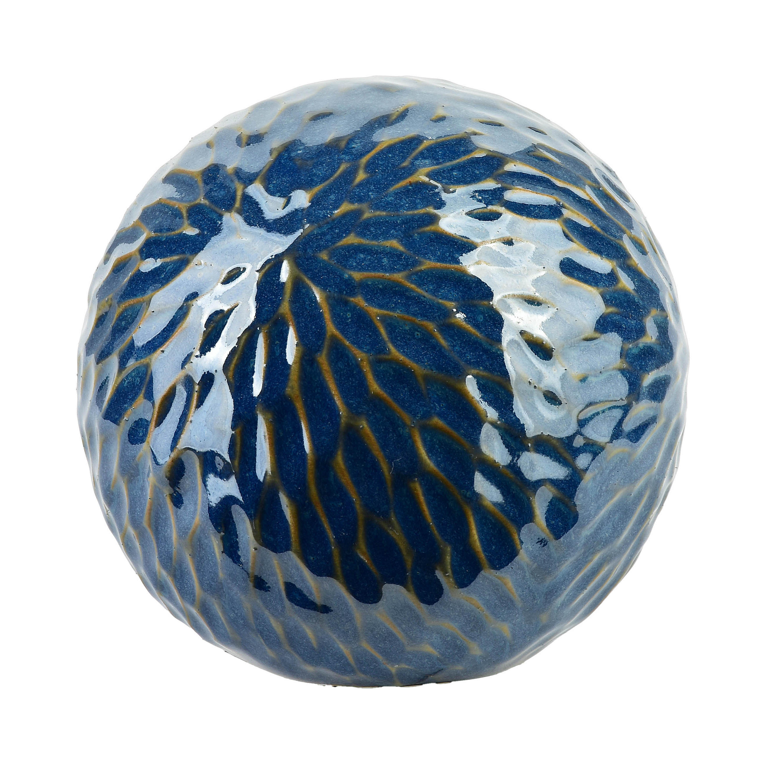 DEKO-KUGEL Saggio Blau 10/10/9 cm Keramik - Blau, Keramik (10/10/9cm) - Mondex