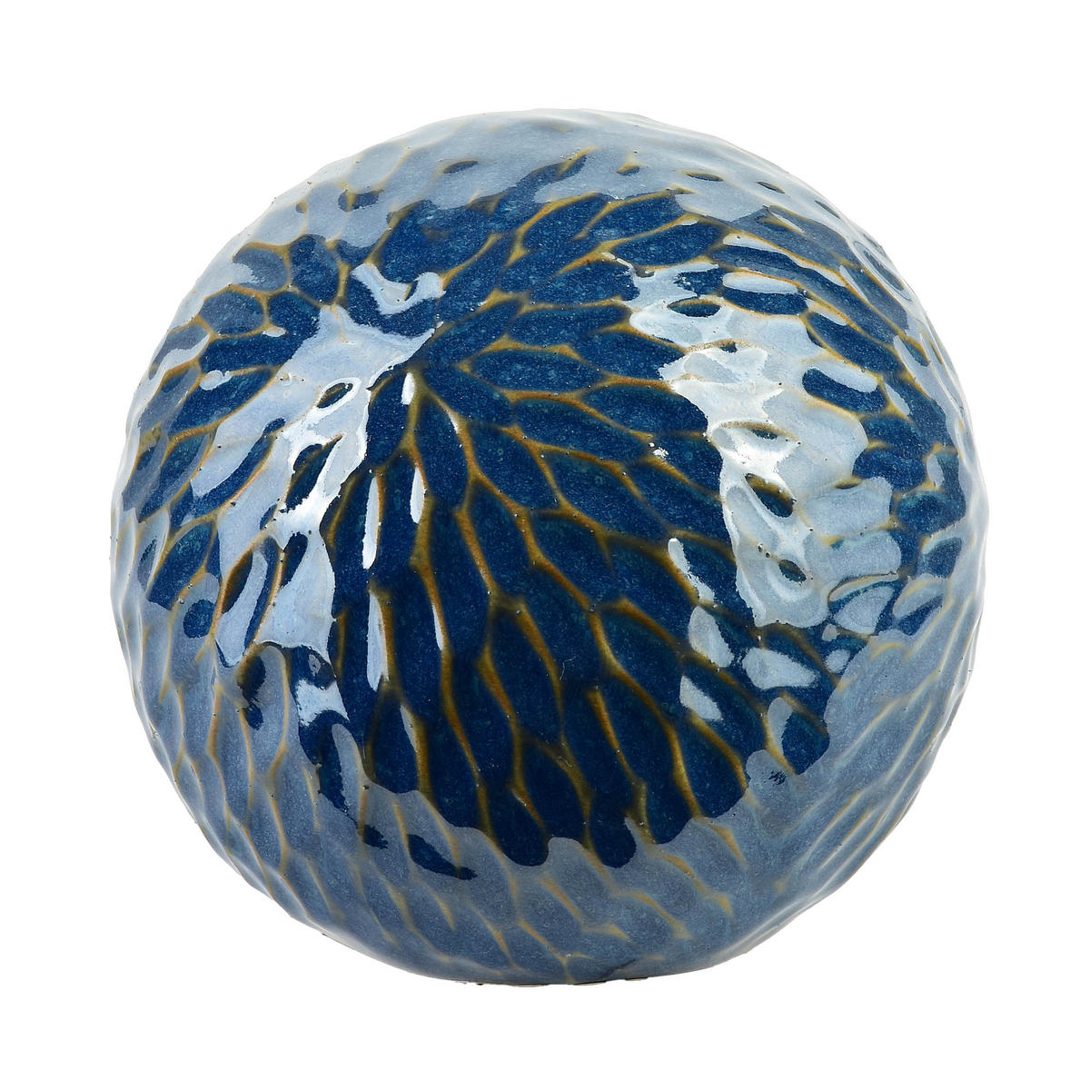 DEKO-KUGEL Saggio Blau 10/10/9 cm Keramik - Blau, Keramik (10/10/9cm) - Mondex