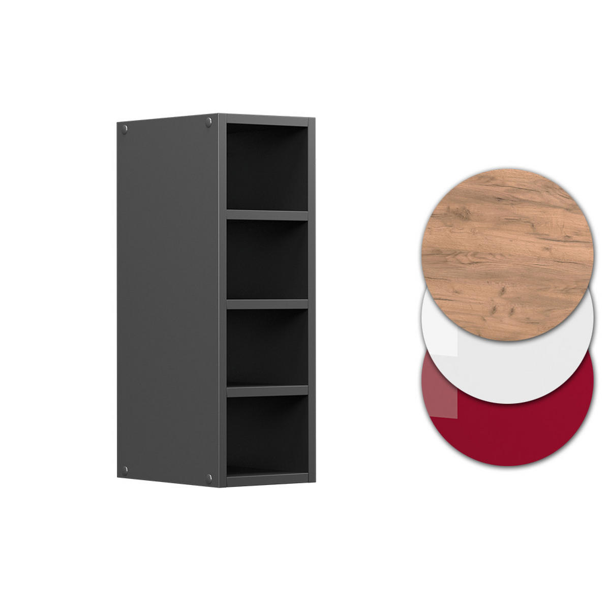 HÄNGESCHRANK R-Line Anthrazit 20 cm - Anthrazit, Holzwerkstoff (20/60/29cm) - Vicco