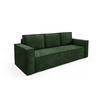 SOFA Roda Grün, Kordsofa mit Schlaffunktion - Grün, Holzwerkstoff/Textil (248/93/96cm) - Bettso