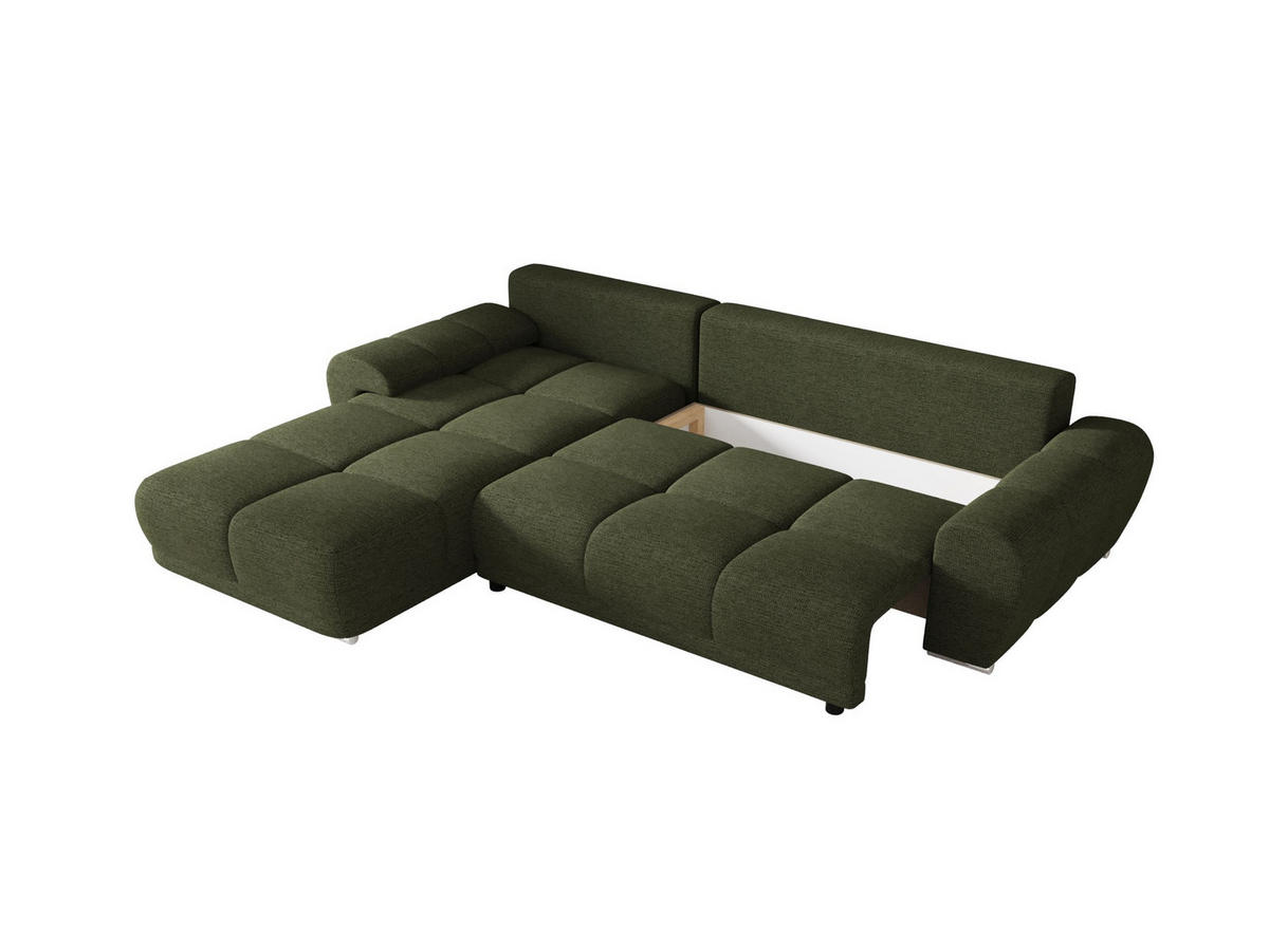 ECKSOFA BEGA L Links ARAGON 39 mit Schlaffunktion - Grün, Textil (289/185cm) - Bedante