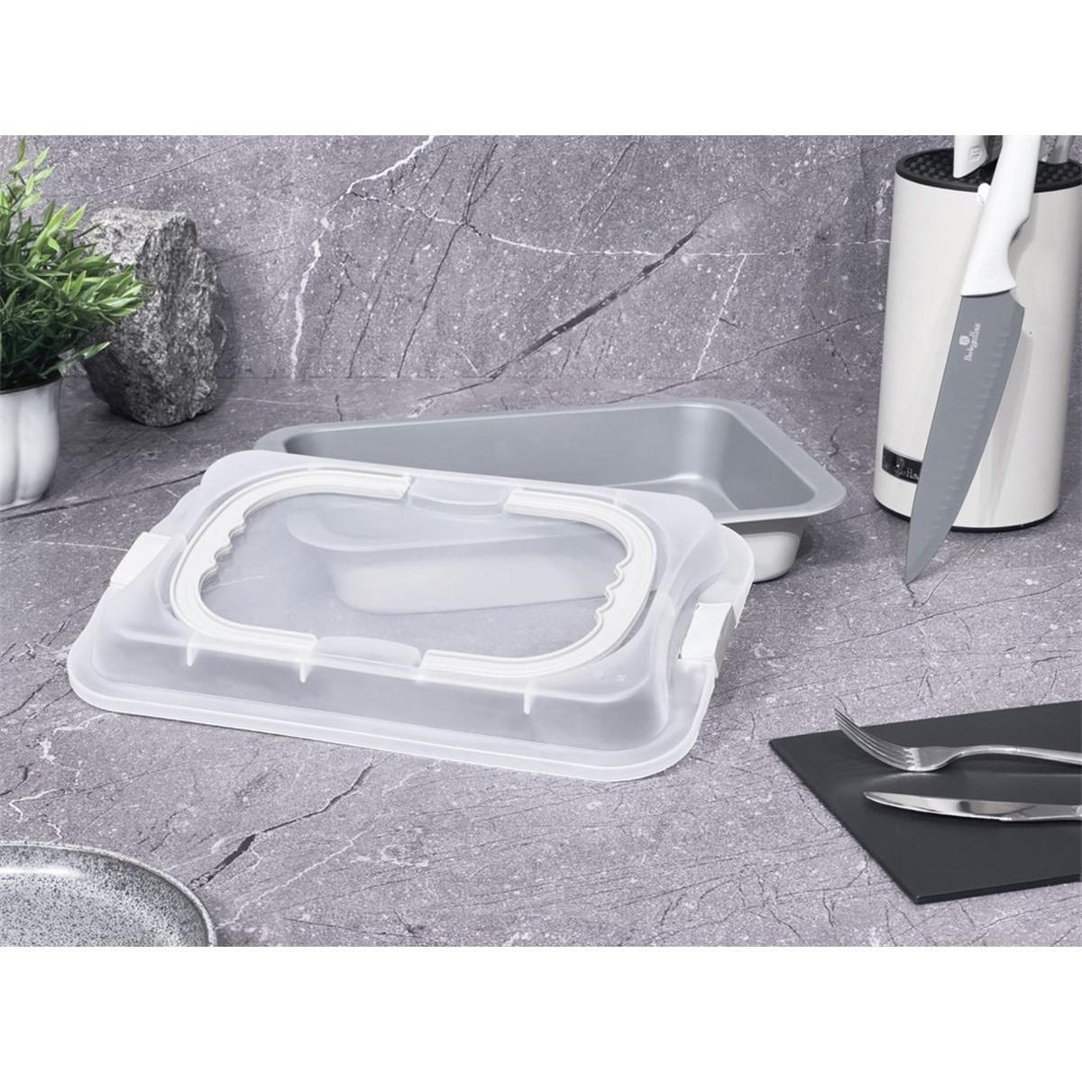 BACKFORM Grau 36.5/24.5/5.5 cm 46501 - Grau, Metall (24.5/5.5/36.5cm) - Berlinger Haus