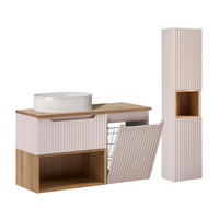 BADMÖBEL 100.4cm Riva 2er-Set Kaschmir - Beige, Holzwerkstoff (100.4/60/40cm) - Petits-meubles