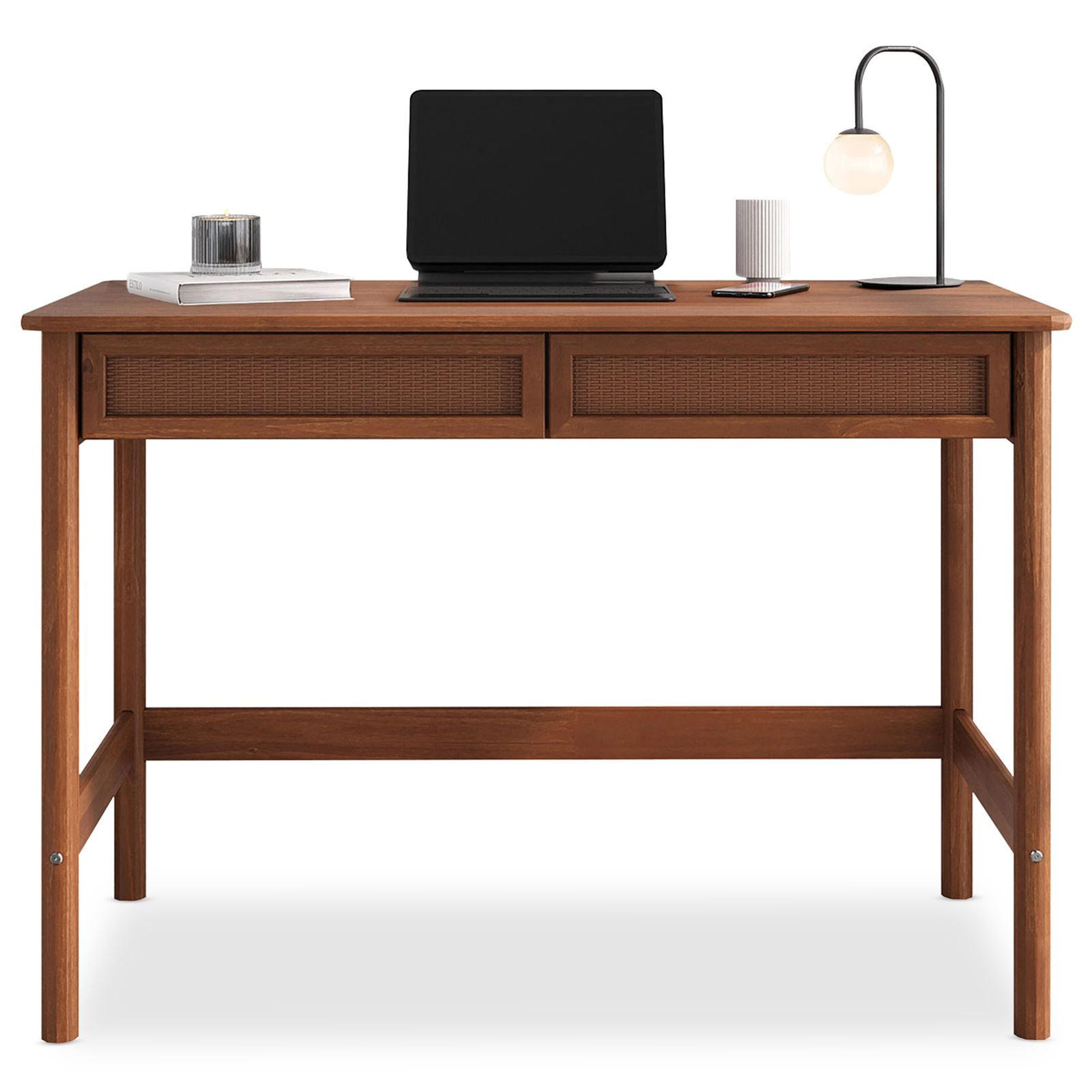 SCHREIBTISCH RODRIGO - Kastanienfarben, Holz (54/110/76cm) - IDIMEX