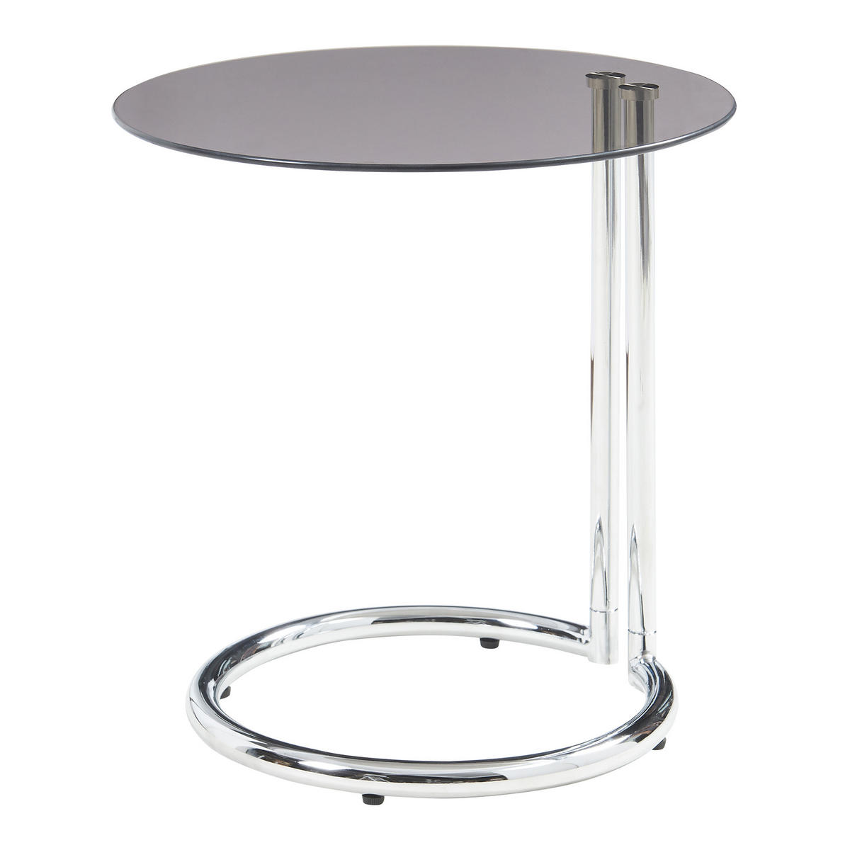 BEISTELLTISCH Ylivieska - Chromfarben/Bronzefarben, Glas/Metall (44.5/44.5/46cm) - [en.casa]