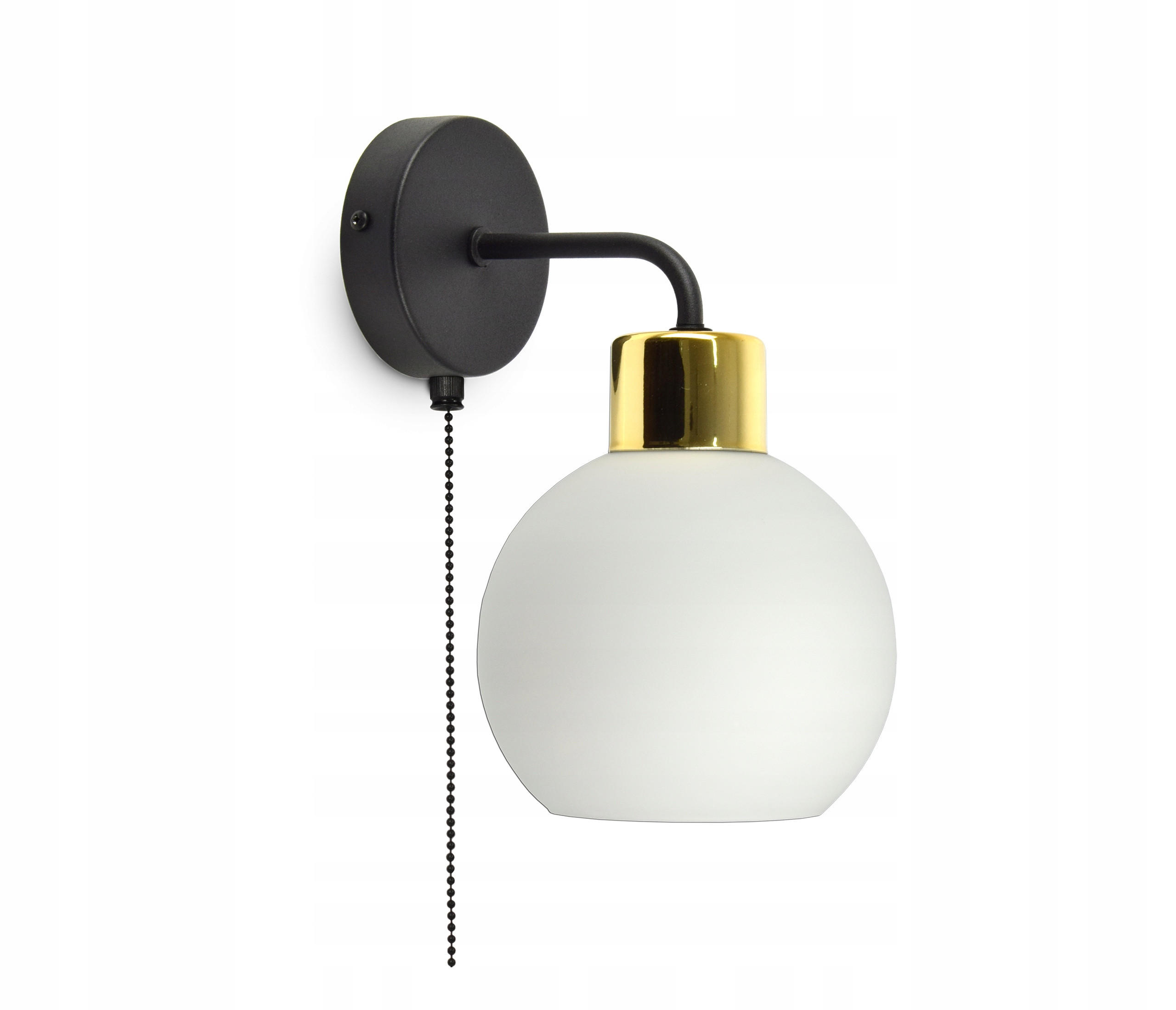 WANDLEUCHTE Milano Spot - Goldfarben/Schwarz, Glas/Metall (18/27/14cm) - kiki design