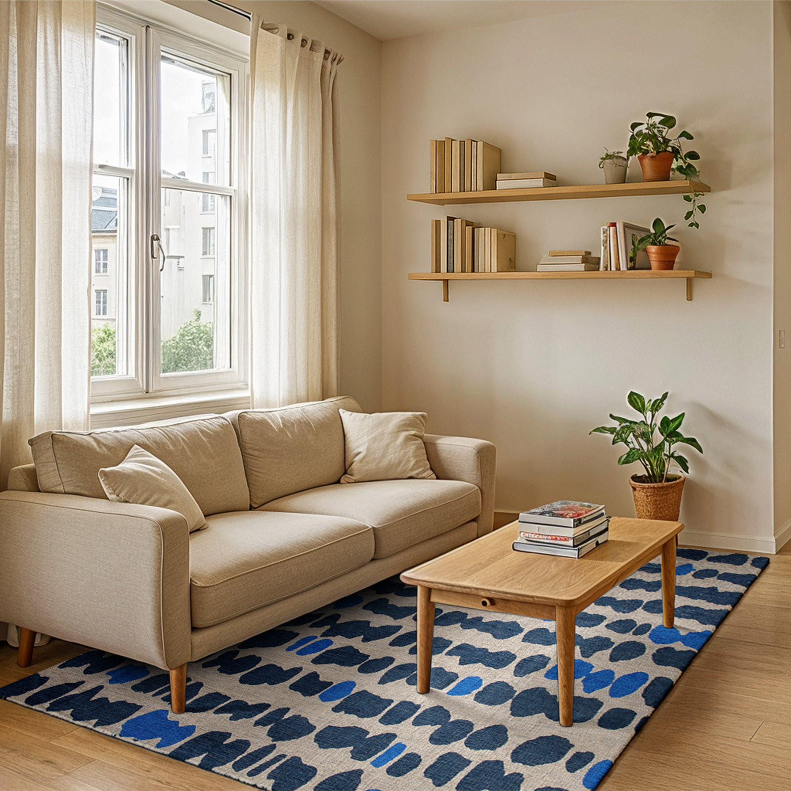 TEPPICH Lou All In Blue 170/240 cm - Blau, Textil (170/240cm) - Lola&Moi
