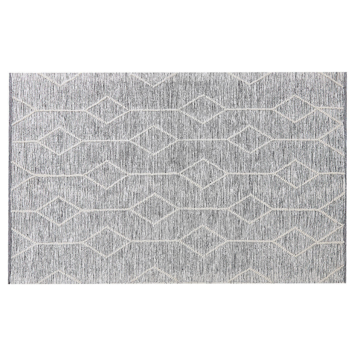 TEPPICH geflochten Edremit 200/140 cm - Grau, Textil (140/200cm) - Beliani
