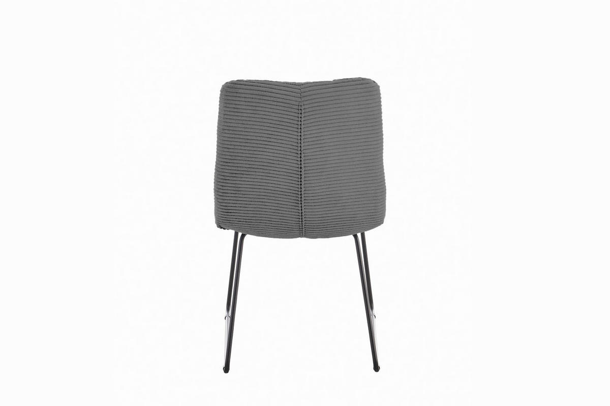 ESSZIMMERSTUHL NEW CHARME Grau Cord - Grau, Textil (52/87/66cm) - KAWOLA