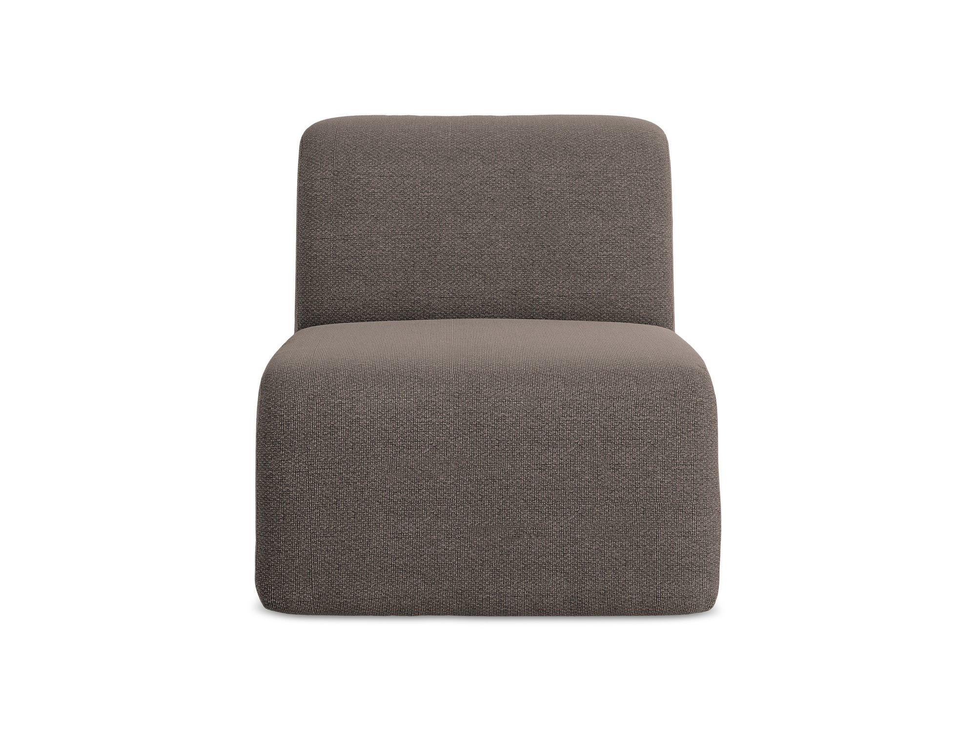 SOFAELEMENT Bouclé Stoff Braun - Schwarz/Mokka, Holzwerkstoff/Kunststoff (70/75/94cm) - Makamii