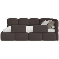 KINDERBETT Cloudy Braun 120 x 200 cm - Schwarz/Braun, Kunststoff/Textil (120/200cm) - Selsey