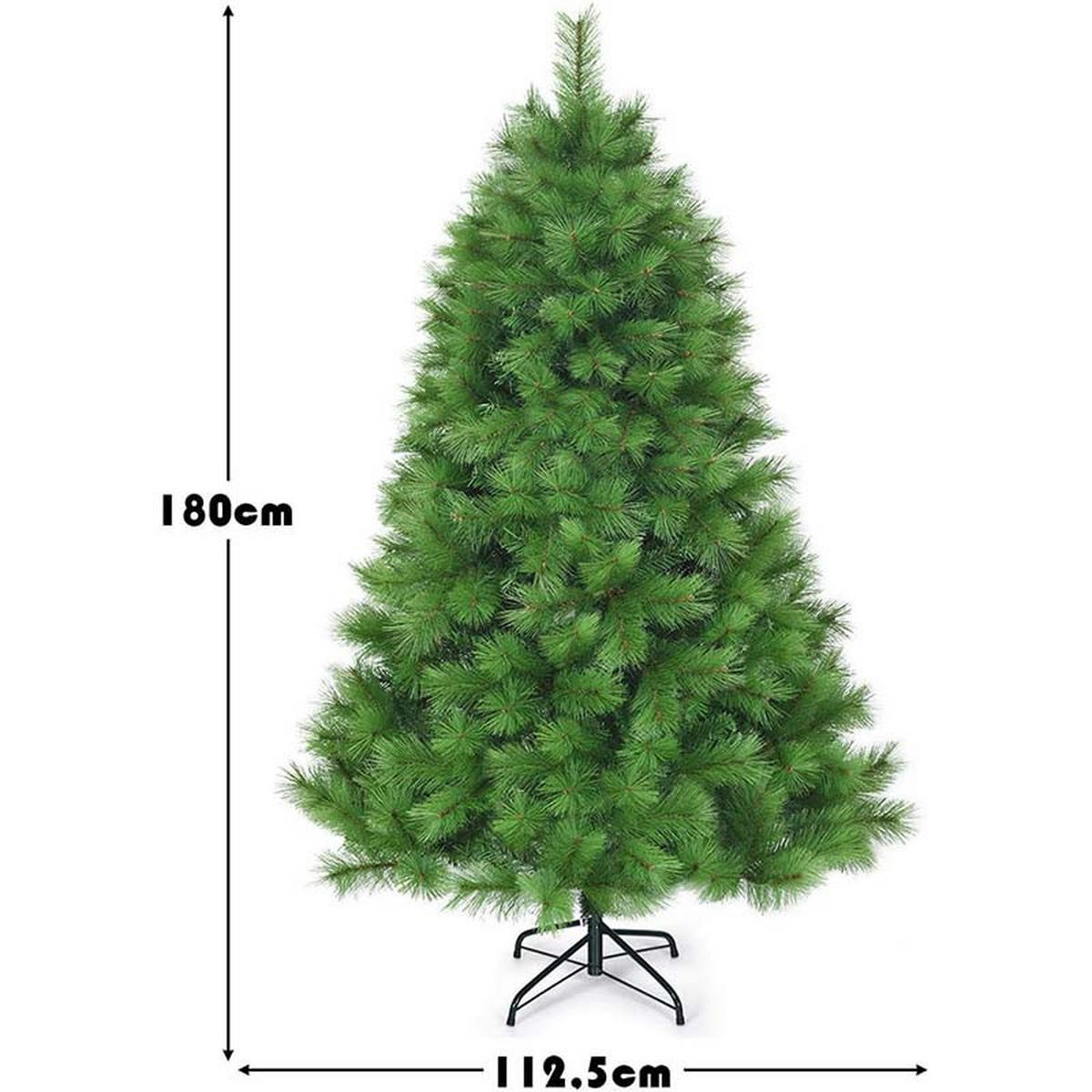WEIHNACHTSBAUM mit Metallständer 180cm Grün - Grün, Metall (180cm) - COSTWAY
