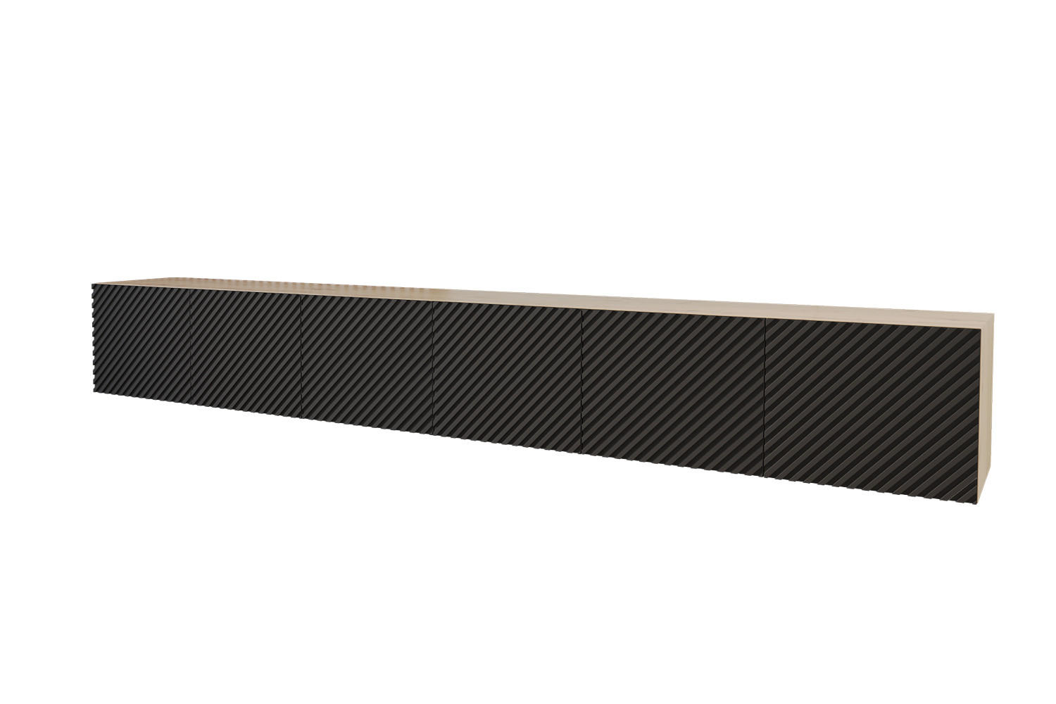 Altdecor Lowboard Schwarz 300x40x40 cm